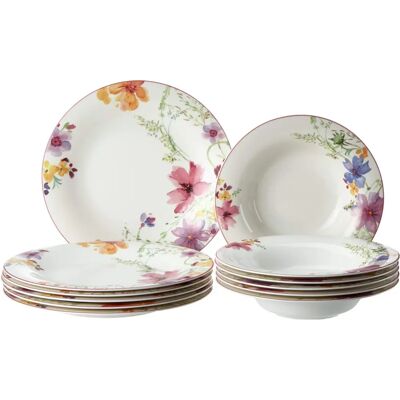 Villeroy & Boch Mariefleur Basic 12-tlg. Geschirrset - Geschirr Villeroy & Boch Mariefleur Basic 12-tlg. Geschirrset - Geschirr