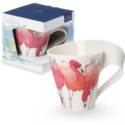 Villeroy & Boch NewWave Caffè Rosa Flamingo Becher mit Henkel - 300ml Villeroy & Boch NewWave Caffè Rosa Flamingo Becher mit Henkel - 300ml