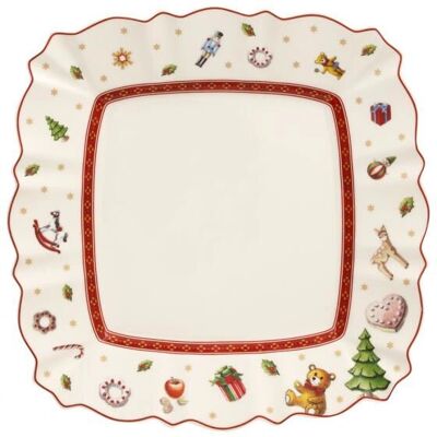 Villeroy & Boch Assiette à Salade Carrée en Porcelaine - Collection Noël - Publicité Villeroy & Boch Assiette à Salade Carrée en Porcelaine - Collection Noël - Publicité