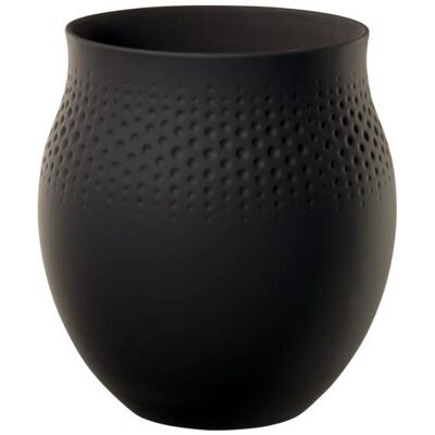 Villeroy & Boch Black Porcelain Vase - Collier Collection Villeroy & Boch Black Porcelain Vase - Collier Collection