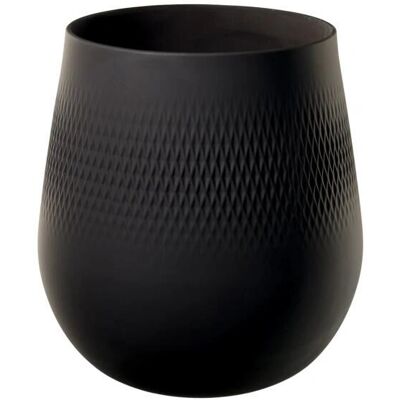 Villeroy & Boch Modèle 1016825512 Vase en Porcelaine Noire - Vase Villeroy & Boch Modèle 1016825512 Vase en Porcelaine Noire - Vase