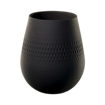 Villeroy & Boch Vase - Schwarz, 12,5x12,5x14,5 cm, Porzellan Villeroy & Boch Vase - Schwarz, 12,5x12,5x14,5 cm, Porzellan