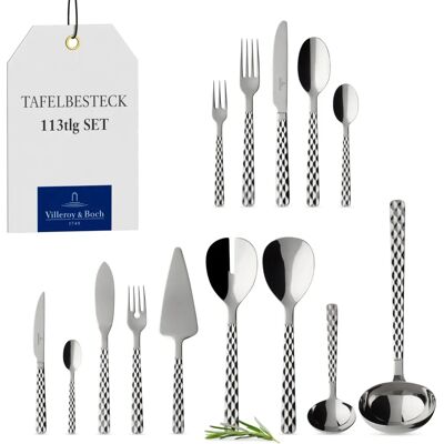 Villeroy & Boch Ensemble de Couverts Boston - 113 Pièces pour 12 - Acier Moderne Villeroy & Boch Ensemble de Couverts Boston - 113 Pièces pour 12 - Acier Moderne