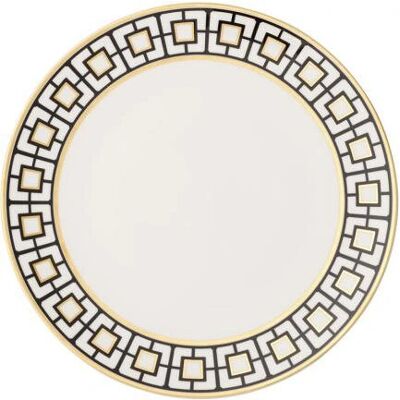 Piatto da cena Villeroy & Boch Signature MetroChic 27cm - Porcellana Geometrica Oro e Bianco Piatto da cena Villeroy & Boch Signature MetroChic 27cm - Porcellana Geometrica Oro e Bianco