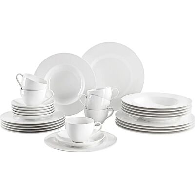 Villeroy & Boch Weißes Geschirrset - 30-teilig Feines Porzellan Villeroy & Boch Weißes Geschirrset - 30-teilig Feines Porzellan