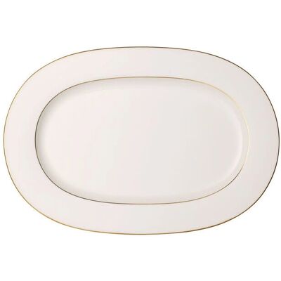 Villeroy & Boch Anmut Gold Oval Serveringsfat - Premium Bone Porcelain Villeroy & Boch Anmut Gold Oval Serveringsfat - Premium Bone Porcelain