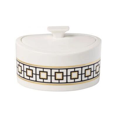 Villeroy & Boch Signature MetroChic Geschenk Porzellandose - Schwarz, Weiß, Gold Villeroy & Boch Signature MetroChic Geschenk Porzellandose - Schwarz, Weiß, Gold