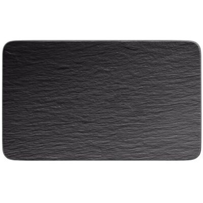 Assiette rectangulaire en porcelaine noire Villeroy & Boch Rock - Plat de service Assiette rectangulaire en porcelaine noire Villeroy & Boch Rock - Plat de service
