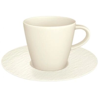 Villeroy & Boch Rock Blanc Coffee Cup & Saucer - White Villeroy & Boch Rock Blanc Coffee Cup & Saucer - White