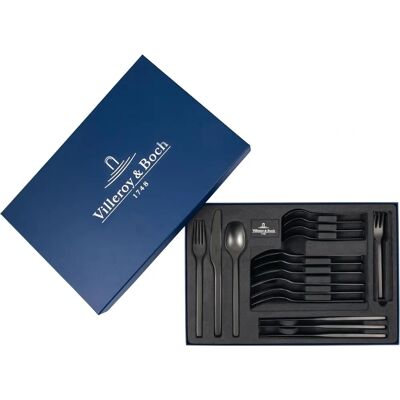 Villeroy & Boch Manufacture Rock Noire 20 Piece Cutlery Set - Cutlery Set for 4 Villeroy & Boch Manufacture Rock Noire 20 Piece Cutlery Set - Cutlery Set for 4