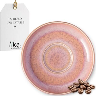 Villeroy & Boch Perlemor Korall Espresso Csésze és Alátét - 12cm Villeroy & Boch Perlemor Korall Espresso Csésze és Alátét - 12cm
