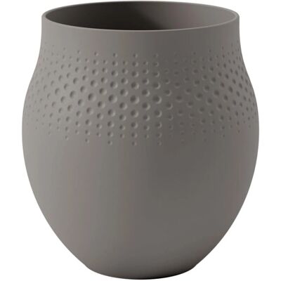 Grand Vase Perle Taupe de Villeroy & Boch - Décor Élégant Grand Vase Perle Taupe de Villeroy & Boch - Décor Élégant