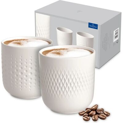 Villeroy & Boch Hvitt Koppesett - Manufacture Collier - 2 stk Villeroy & Boch Hvitt Koppesett - Manufacture Collier - 2 stk