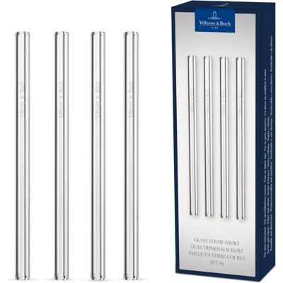 Villeroy & Boch Purismo Glass Straws Set - 4 pcs, 15cm - Drink Accessories Villeroy & Boch Purismo Glass Straws Set - 4 pcs, 15cm - Drink Accessories