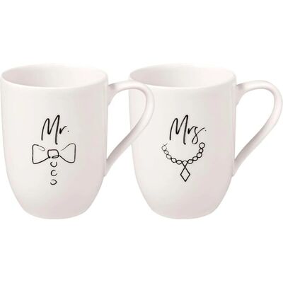 Ensemble de mugs Villeroy & Boch Monsieur et Madame - 2 pièces - Publicité Ensemble de mugs Villeroy & Boch Monsieur et Madame - 2 pièces - Publicité
