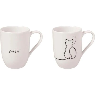 Villeroy & Boch Statement Becher mit Henkel - Cat Set - Mug Set for Cat Lovers - Dishwasher & Microwave Safe - Premium Porcelain Villeroy & Boch Statement Becher mit Henkel - Cat Set - Mug Set for Cat Lovers - Dishwasher & Microwave Safe - Premium Porcelain