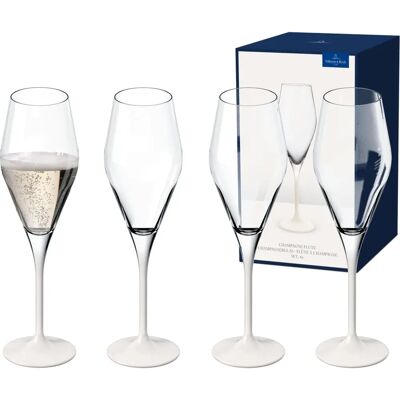 Villeroy & Boch Rock Blanc Champagne Flutes - Sett med 4 Villeroy & Boch Rock Blanc Champagne Flutes - Sett med 4