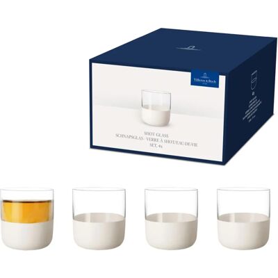 Villeroy & Boch Rock Blanc Sett med 4 shotglass Villeroy & Boch Rock Blanc Sett med 4 shotglass