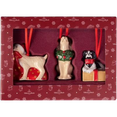 Villeroy & Boch Zestaw Świątecznych Ozdób 3 sztuki Kolorowe Porcelana 7,5cm Villeroy & Boch Zestaw Świątecznych Ozdób 3 sztuki Kolorowe Porcelana 7,5cm