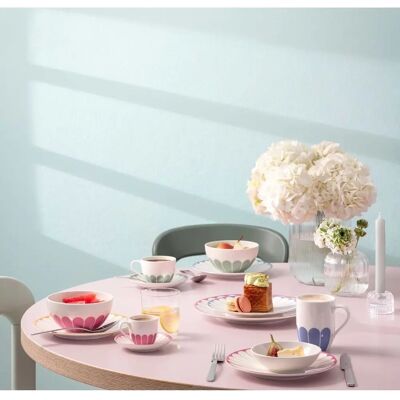 Villeroy & Boch Fleur 6 db Desszert Tányér Szett - Rózsaszín Fehér Villeroy & Boch Fleur 6 db Desszert Tányér Szett - Rózsaszín Fehér
