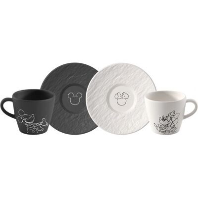 Villeroy & Boch Set 4 cești de espresso Mickey Mouse - Negru/Alb Villeroy & Boch Set 4 cești de espresso Mickey Mouse - Negru/Alb