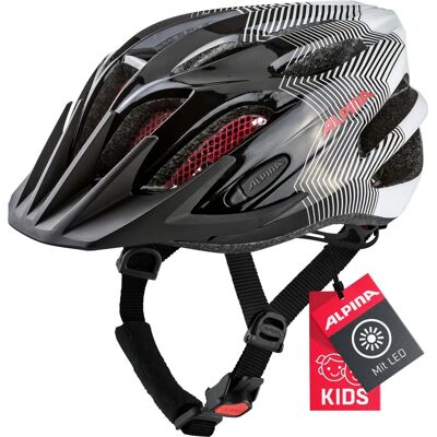 Casque de vélo pour enfants Alpina FB JR. 2.0 Léger - Noir-Blanc-Rouge - 50-55cm Casque de vélo pour enfants Alpina FB JR. 2.0 Léger - Noir-Blanc-Rouge - 50-55cm