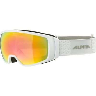 Białe gogle narciarskie i snowboardowe Alpina - Kontrast i UV Białe gogle narciarskie i snowboardowe Alpina - Kontrast i UV