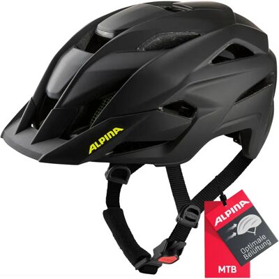 Casque VTT Alpina Kamloop Noir Jaune Neon Mat - Casque de Mountainbike Casque VTT Alpina Kamloop Noir Jaune Neon Mat - Casque de Mountainbike