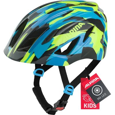 Casque enfant Alpina Pico Flash Neon - 50-55cm - Vert Bleu Neon Gloss - Publicité Casque enfant Alpina Pico Flash Neon - 50-55cm - Vert Bleu Neon Gloss - Publicité