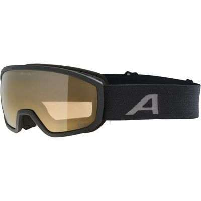 Alpina - Scarabeo JR Q-Lite - Black Matt/Gold - Goggles Alpina - Scarabeo JR Q-Lite - Black Matt/Gold - Goggles
