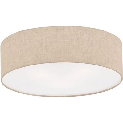 Fischer & Honsel Beigefarbene Stoff-Deckenleuchte 3-flammig - Deckenlampe Fischer & Honsel Beigefarbene Stoff-Deckenleuchte 3-flammig - Deckenlampe