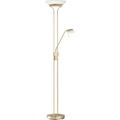 Fischer Honsel Lampadaire LED - 2 bras, or mat, 182cm Fischer Honsel Lampadaire LED - 2 bras, or mat, 182cm