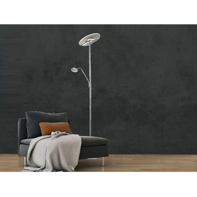 Fischer-Honsel LED-Deckenfluter 2-flammig - Nickel-matt - LED Stehlampe Fischer-Honsel LED-Deckenfluter 2-flammig - Nickel-matt - LED Stehlampe
