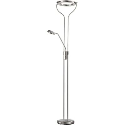Fischer & Honsel Sølv LED Standlampe med Læselampe Fischer & Honsel Sølv LED Standlampe med Læselampe