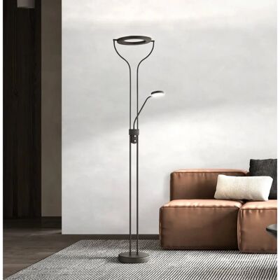 Fischer-Honsel Davos - Sandschwarz - 180 cm - Lampada da terra Fischer-Honsel Davos - Sandschwarz - 180 cm - Lampada da terra