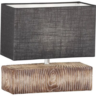 Fischer & Honsel Hauke Holzfarben Tischlampe - Keramik & Stoff Fischer & Honsel Hauke Holzfarben Tischlampe - Keramik & Stoff