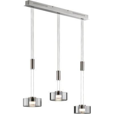 Fischer & Honsel Nickel LED Pendelleuchte - 3-flammig Fischer & Honsel Nickel LED Pendelleuchte - 3-flammig