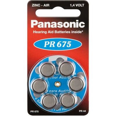 Panasonic PR44/PR675H Zink-Luft-Batterie - Hörgerät Panasonic PR44/PR675H Zink-Luft-Batterie - Hörgerät
