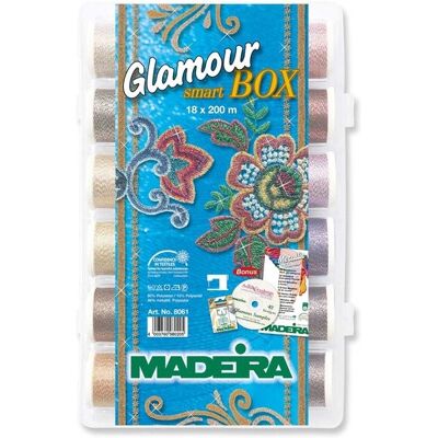 Fil à coudre Madeira 8061 - Glamour 18x200m Bobines - Publicité Fil à coudre Madeira 8061 - Glamour 18x200m Bobines - Publicité