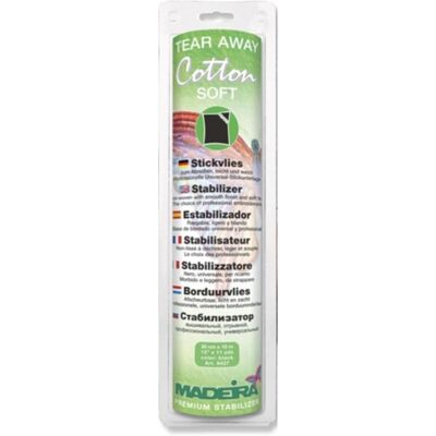 Stabilizzatore Tear-Aways Cotton Soft Madeira - 30cm x 10m Stabilizzatore Tear-Aways Cotton Soft Madeira - 30cm x 10m