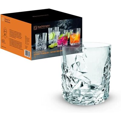 Nachtmann 4-pack whiskyglas av kristallglas med unikt design Nachtmann 4-pack whiskyglas av kristallglas med unikt design