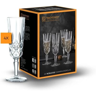 Verres à champagne en cristal Noblesse de Nachtmann - Lot de 4 Verres à champagne en cristal Noblesse de Nachtmann - Lot de 4