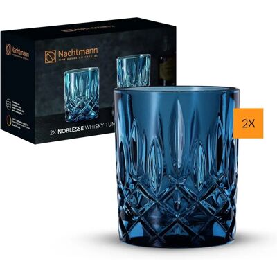 Nachtmann Noblesse Whisky Tumbler Vintage Blauw Set van 2 Nachtmann Noblesse Whisky Tumbler Vintage Blauw Set van 2