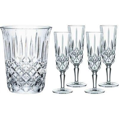 Nachtmann Noblesse Champagne Sett - 4 Glass & Kjøler Nachtmann Noblesse Champagne Sett - 4 Glass & Kjøler