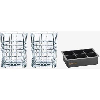 Nachtmann Whisky- og isbiter-sett Kvadrat - Transparent drikkeglass og shotglass - Homeroom Nachtmann Whisky- og isbiter-sett Kvadrat - Transparent drikkeglass og shotglass - Homeroom