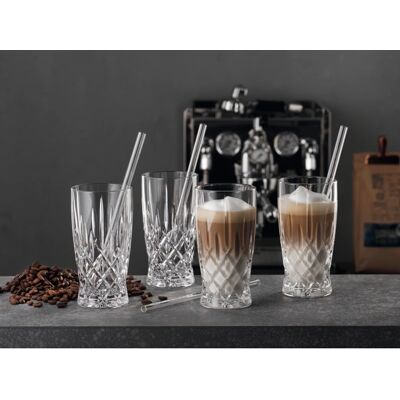 Nachtmann Latta Macchiato Set4 + 4 Noblesse Glasstrohhalme, Farbe: Transparent Nachtmann Latta Macchiato Set4 + 4 Noblesse Glasstrohhalme, Farbe: Transparent