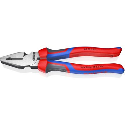 Knipex Hoch Hebel Kombinationszangen 225mm - Mehrkomponentengriff, Schwarz Knipex Hoch Hebel Kombinationszangen 225mm - Mehrkomponentengriff, Schwarz