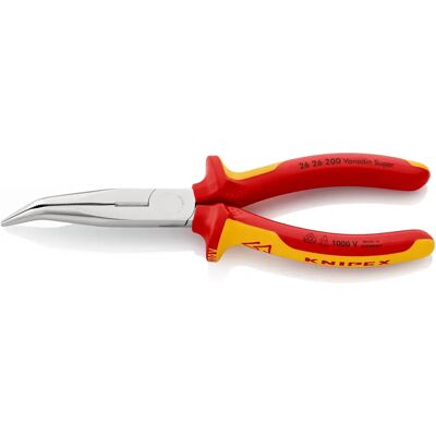 Knipex 26 26 200 SB VDE Lange Gebogene Flachrundzange - Seitenschneider Knipex 26 26 200 SB VDE Lange Gebogene Flachrundzange - Seitenschneider