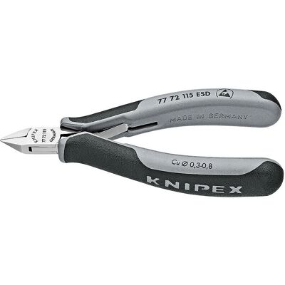 Alicates diagonales ESD Knipex 77 72 115 - Electrónica, Corte preciso Alicates diagonales ESD Knipex 77 72 115 - Electrónica, Corte preciso