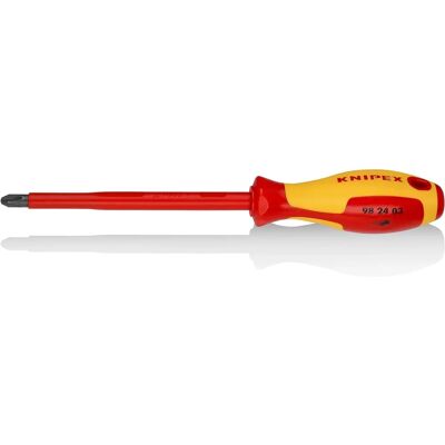 Knipex 98 24 03 VDE Kruiskopschroevendraaier PH 3 x 150mm Knipex 98 24 03 VDE Kruiskopschroevendraaier PH 3 x 150mm